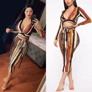 Fashion Nova - Lucky One Skirt Set -Medium